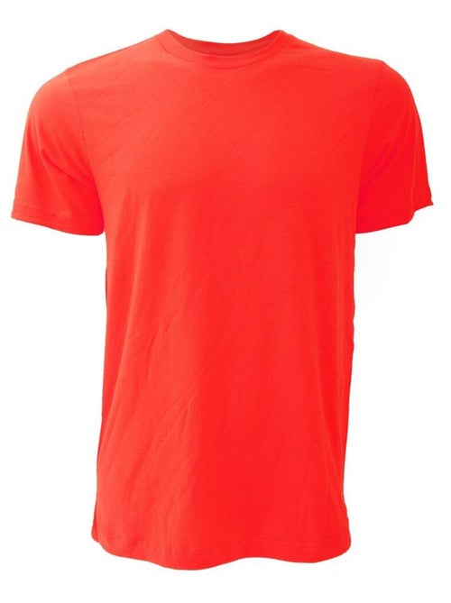T-shirt unisexe à col ras du cou en jersey Canvas / T-shirt à manches courtes pour hommes - Kiabi