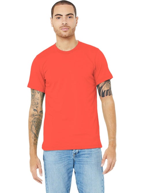 T-shirt unisexe à col ras du cou en jersey Canvas / T-shirt à manches courtes pour hommes - Kiabi