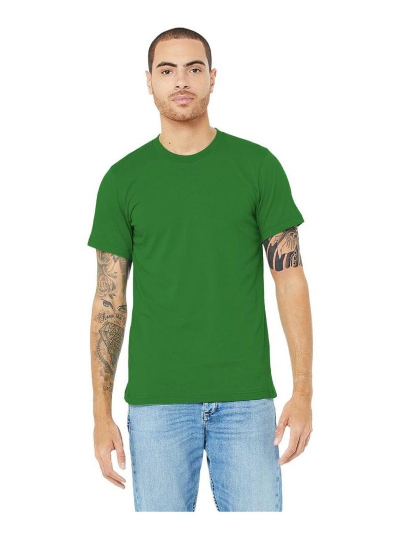 T-shirt unisexe à col ras du cou en jersey Canvas / T-shirt à manches courtes pour hommes Vert forêt - Kiabi
