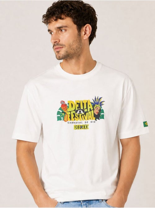 T-shirt unisexe deeluxe x delta à imprimés graphiques 'deeluxe' - Kiabi T-shirt unisexe deeluxe x delta à imprimés graphiques 'deeluxe' - Kiabi