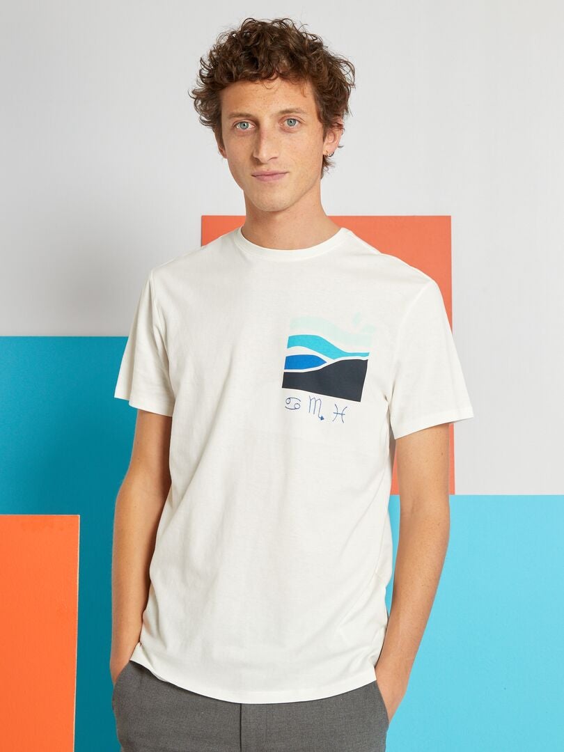 T-shirt unisexe en jersey Blanc - Kiabi