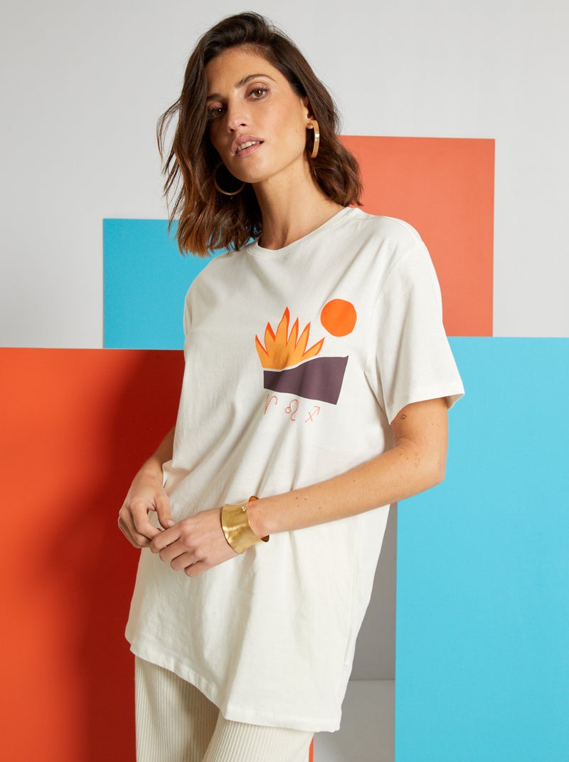 T-shirt unisexe en jersey Blanc - Kiabi