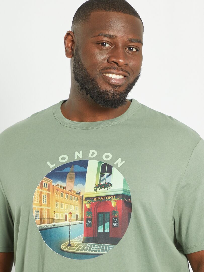 T-shirt unisexe en jersey 'London' Vert - Kiabi