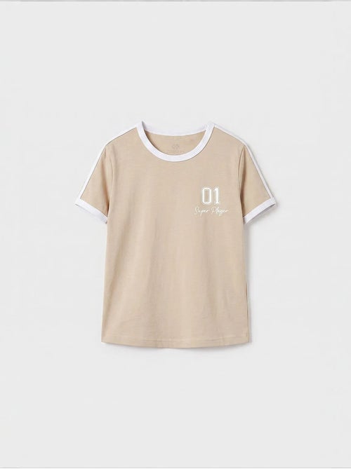 T-shirt unisexe jeune en coton et élasthanne tommy - Kiabi