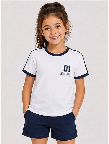 T-shirt unisexe jeune en coton et élasthanne tommy