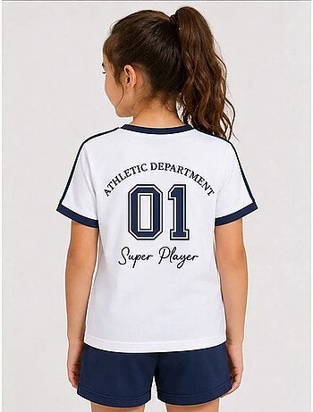 T-shirt unisexe jeune en coton et élasthanne tommy
