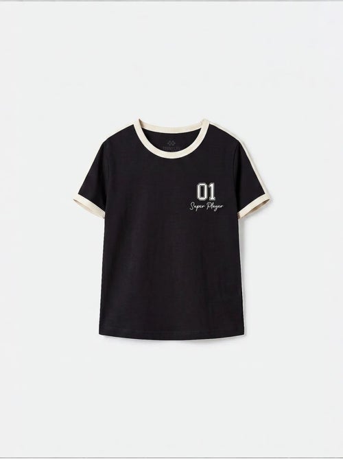 T-shirt unisexe jeune en coton et élasthanne tommy - Kiabi T-shirt unisexe jeune en coton et élasthanne tommy - Kiabi