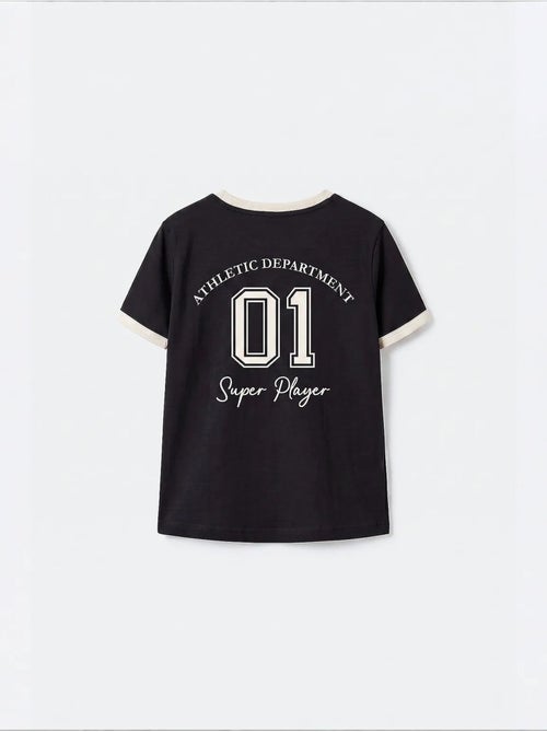 T-shirt unisexe jeune en coton et élasthanne tommy - Kiabi T-shirt unisexe jeune en coton et élasthanne tommy - Kiabi