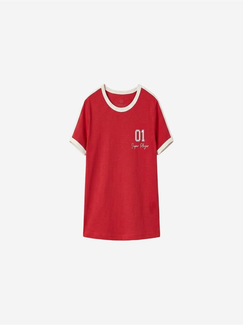 T-shirt unisexe jeune en coton et élasthanne tommy - Kiabi T-shirt unisexe jeune en coton et élasthanne tommy - Kiabi