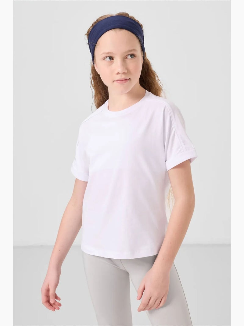 T-shirt unisexe junior en coton et élasthanne tommy Blanc - Kiabi