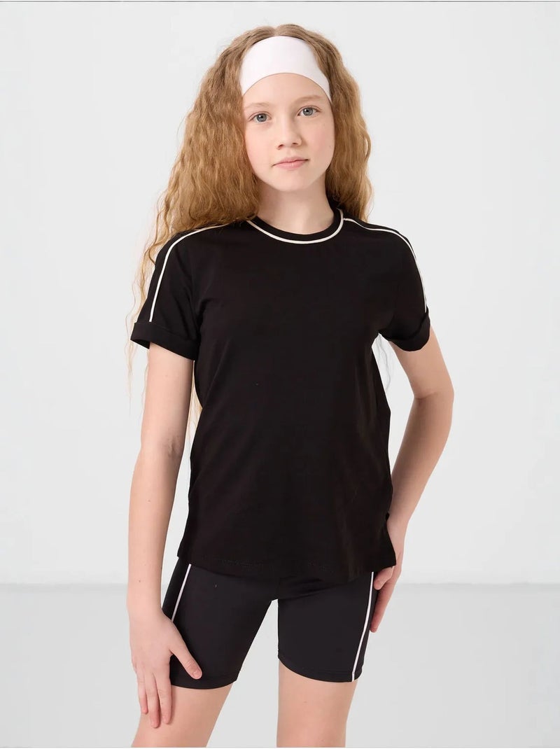 T-shirt unisexe junior en coton et élasthanne tommy Vieux rose - Kiabi