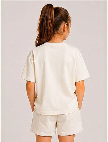 T-shirt unisexe junior en mélange de coton tommy