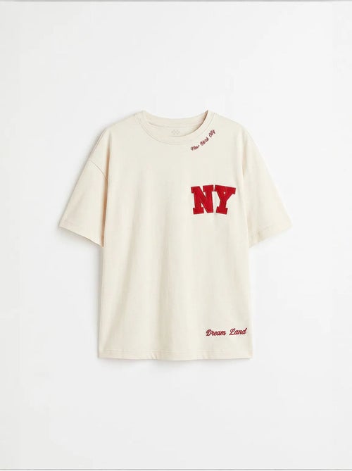 T-shirt unisexe junior en mélange de coton tommy - Kiabi T-shirt unisexe junior en mélange de coton tommy - Kiabi