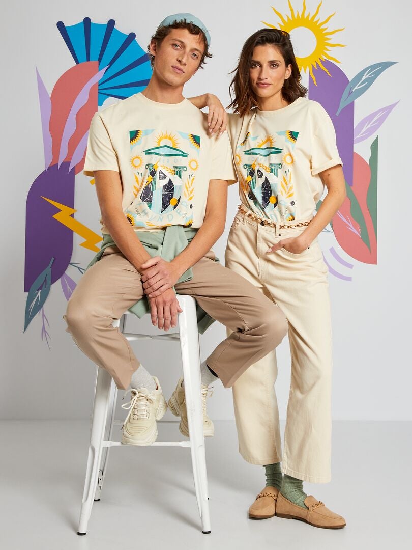 T-shirt unisexe 'mythologie' Beige - Kiabi
