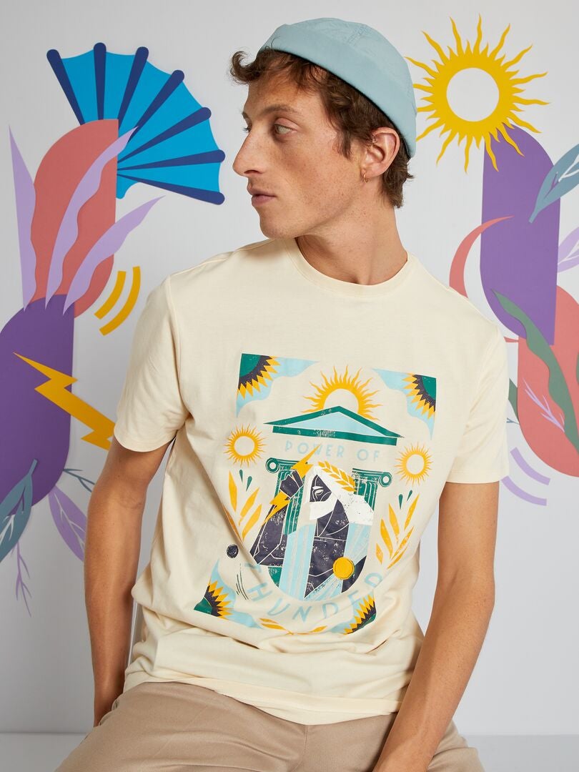 T-shirt unisexe 'mythologie' Beige - Kiabi