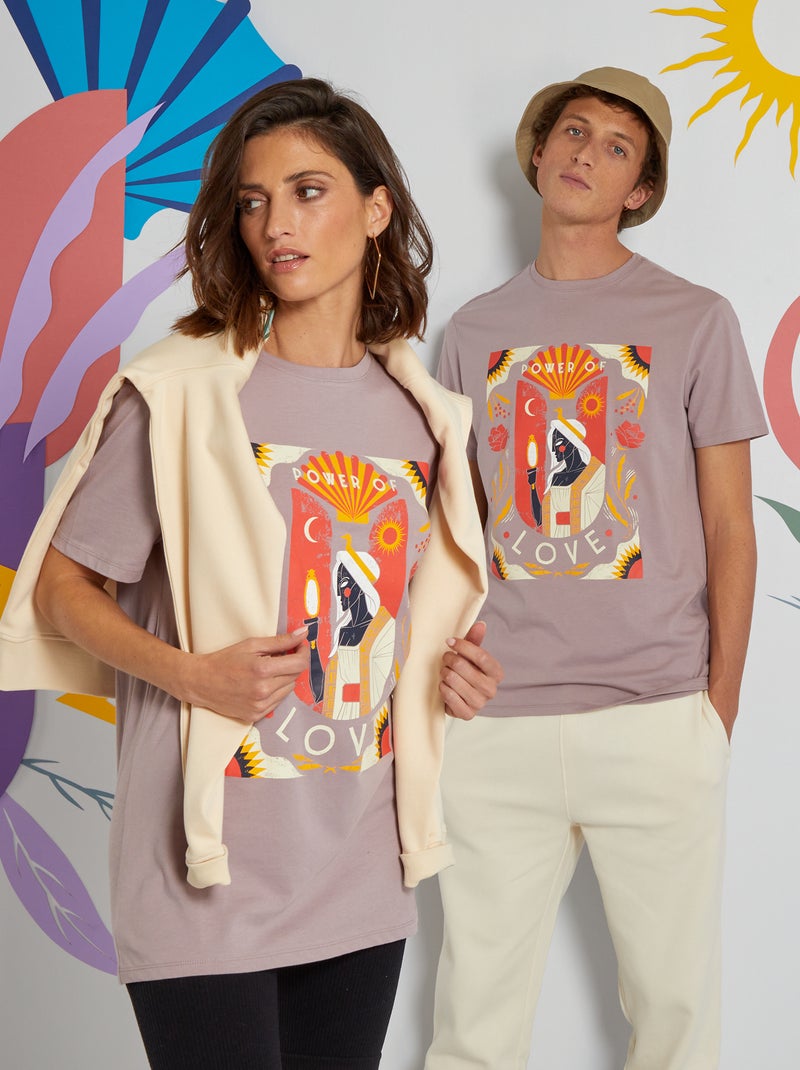 T-shirt unisexe 'mythologie' Violet - Kiabi
