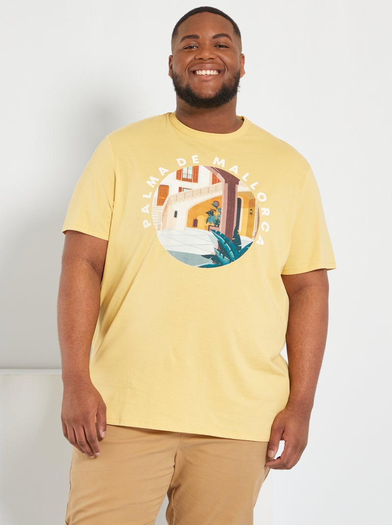T-shirt unisexe 'Palma de Mallorca' Jaune - Kiabi
