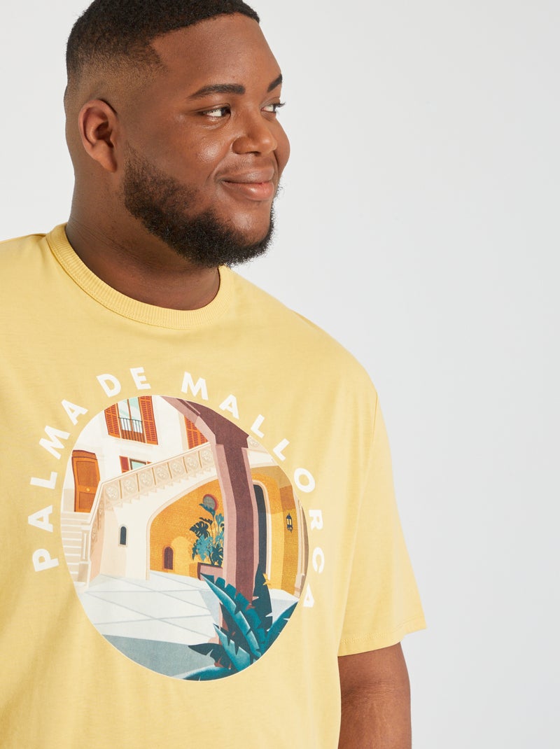 T-shirt unisexe 'Palma de Mallorca' Jaune - Kiabi