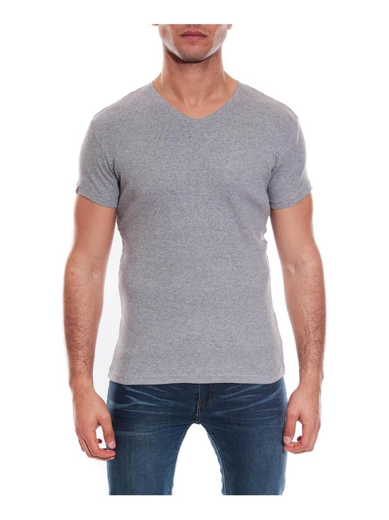 T-SHIRT V WILLIAM II Gris - Kiabi