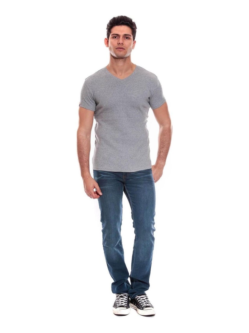 T-SHIRT V WILLIAM II Gris - Kiabi