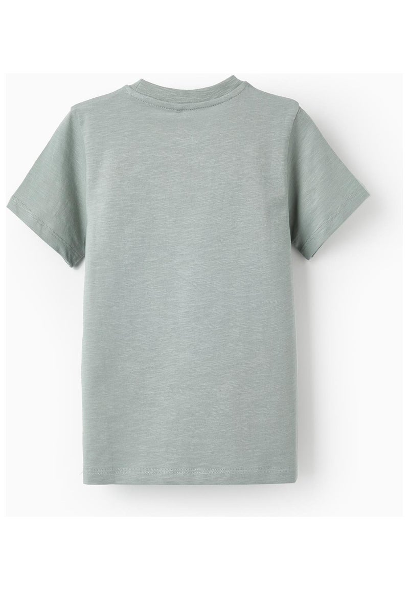 T-shirt verte à manches courtes pour garçon manches courtes SICILIAN DAYS Vert clair - Kiabi