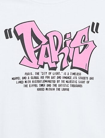 T-shirt vintage imprimé skate à manches courtes