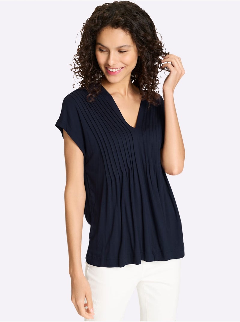 T-shirt Viscose - Taille Standard - Helline Bleu marine - Kiabi