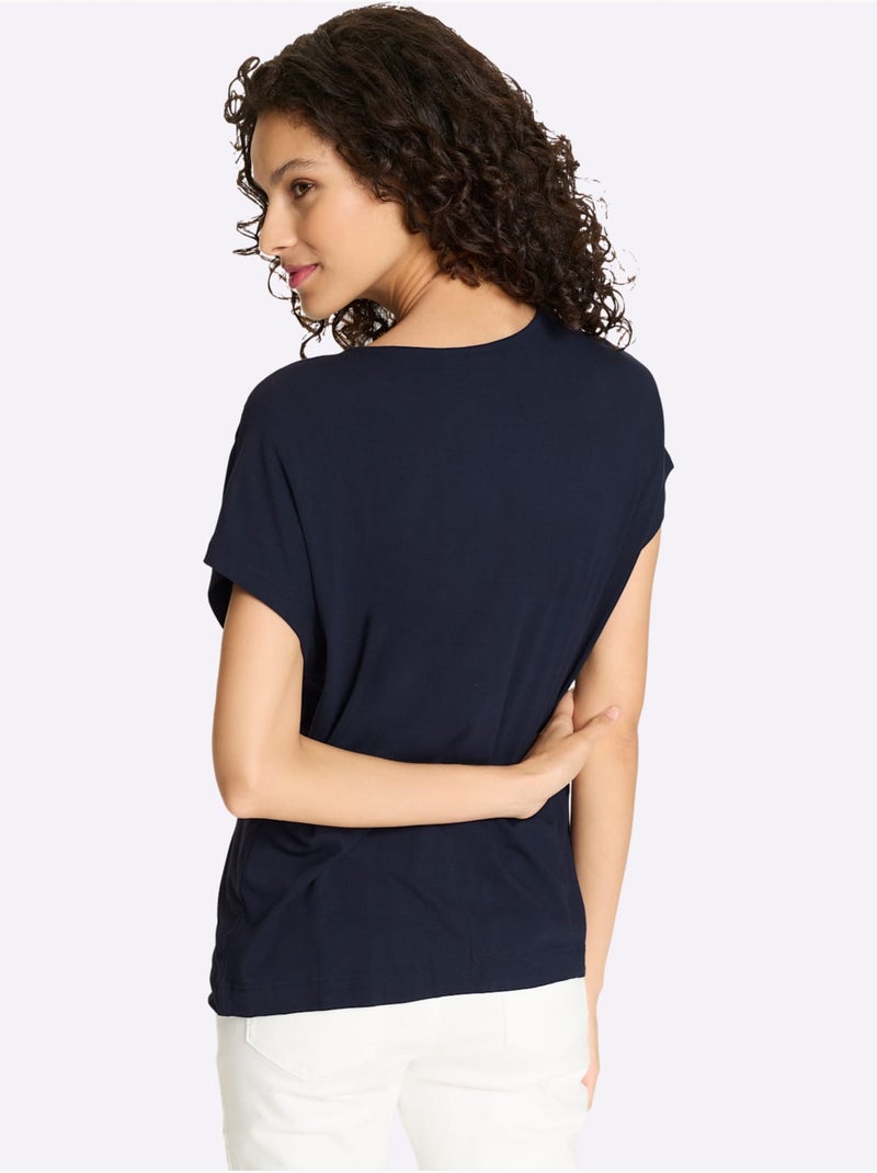 T-shirt Viscose - Taille Standard - Helline Bleu marine - Kiabi
