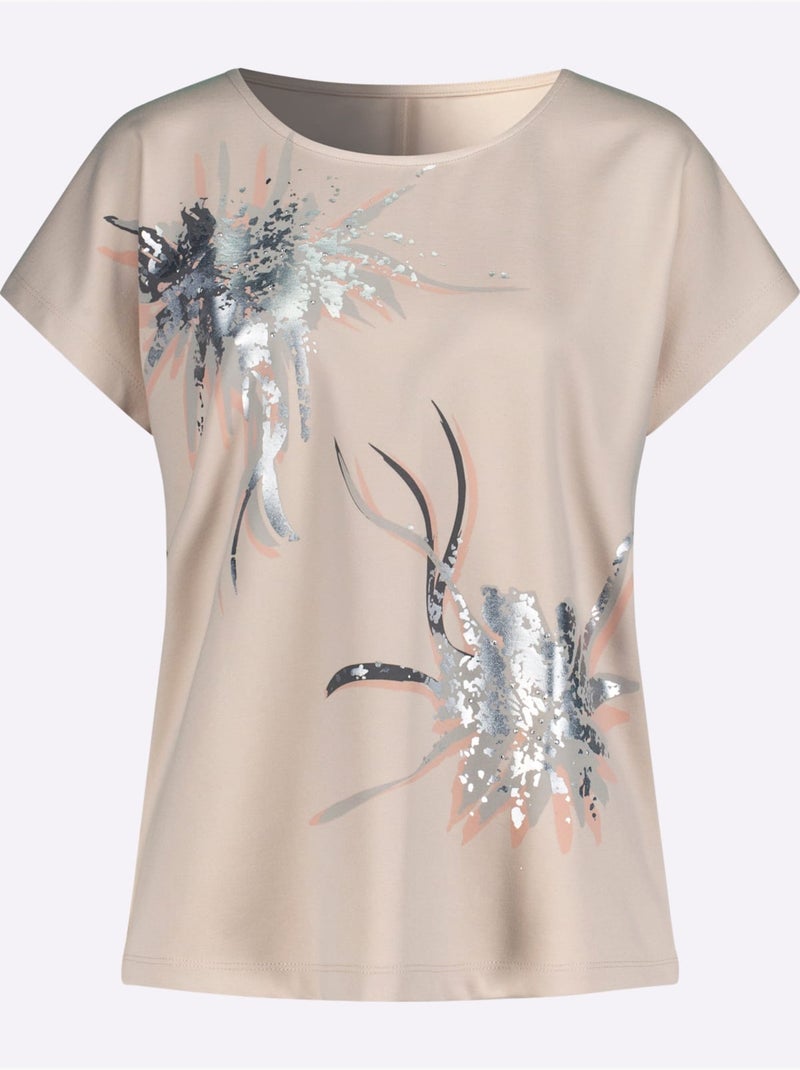 T-shirt Viscose - Taille Standard - Helline Marron - Kiabi