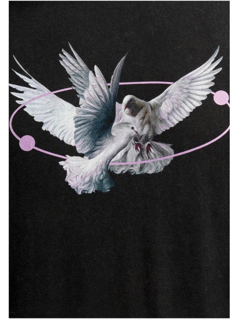 T-shirt vive la liberte - mister tee gris anthracite - Kiabi