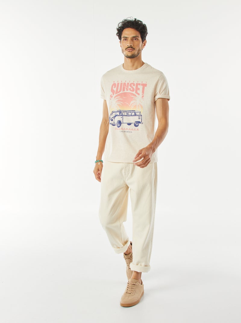 T-shirt 'Volkswagen' manches courtes BEIGE - Kiabi