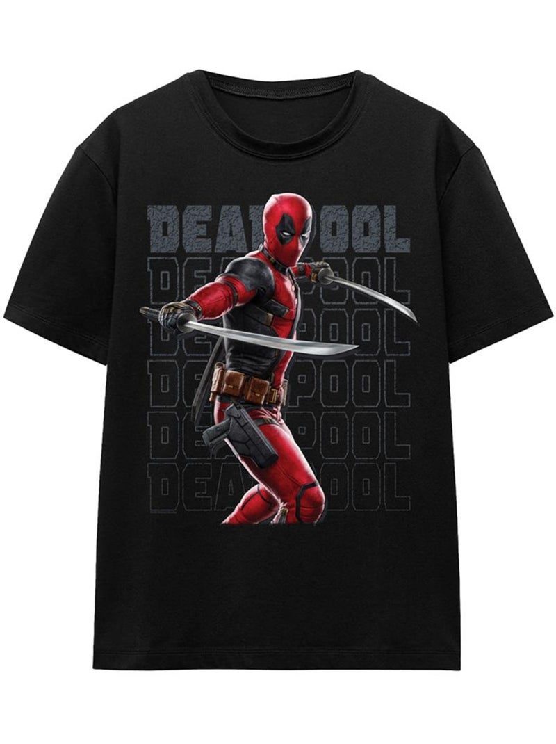T-shirt wade katanas - deadpool et wolverine Noir - Kiabi