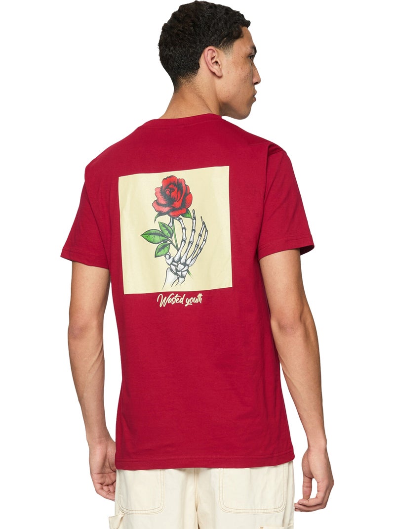 T-shirt wasted youth - mister tee Violet aubergine - Kiabi