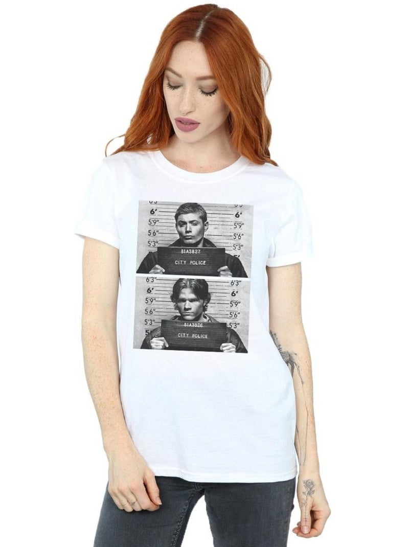 T-shirt winchester - surnaturel (dean winchester, sam winchester) Blanc - Kiabi