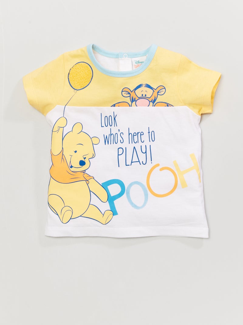 T-shirt 'Winnie' en maille jersey jaune - Kiabi