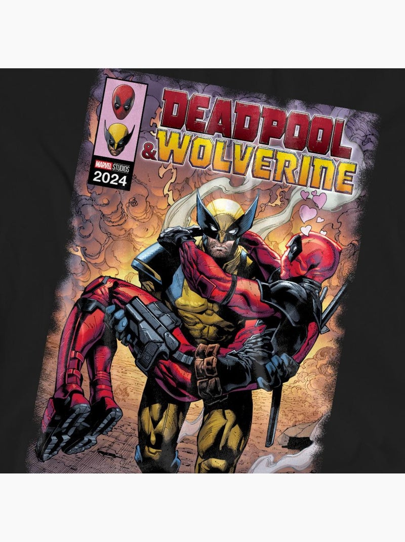 T-shirt wolverine saves deadpool - deadpool et wolverine Noir - Kiabi