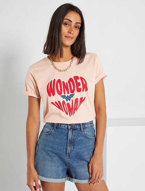 T-shirt 'Wonder Woman'                             rose 
