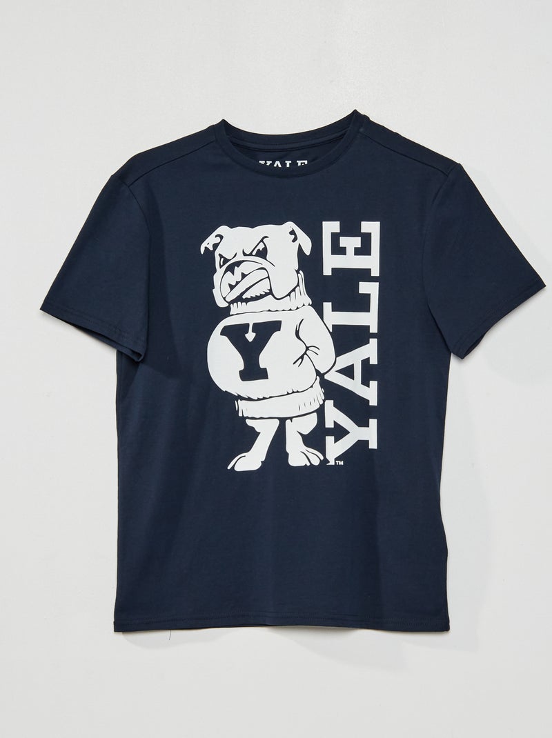 T-shirt 'Yale University' en jersey bleu marine - Kiabi