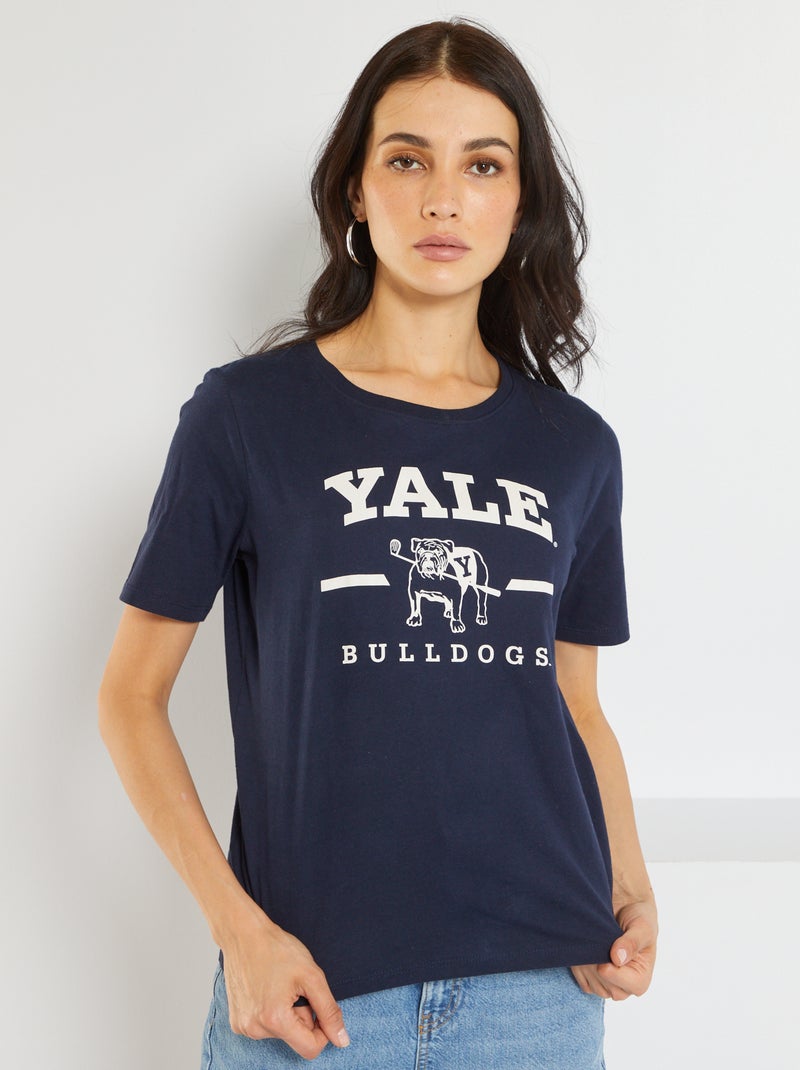 T-shirt 'Yale university' en jersey Bleu - Kiabi