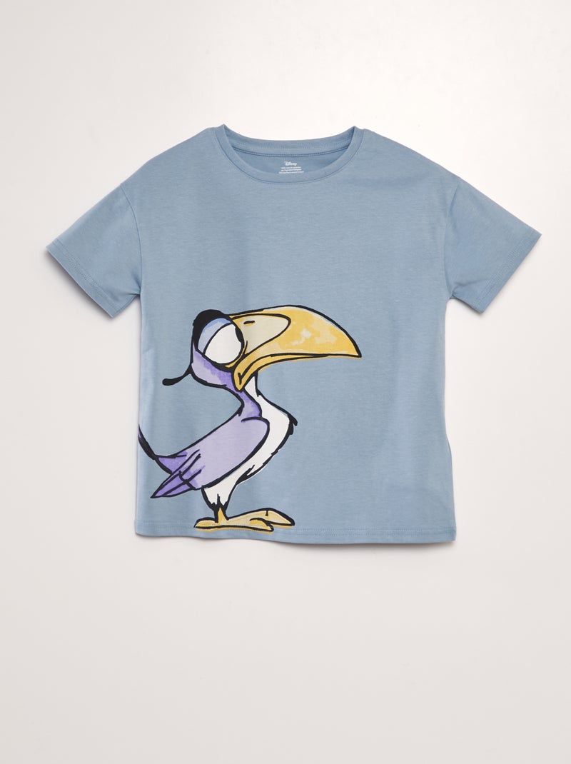 T-shirt 'Zazou' manches courtes Bleu - Kiabi