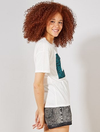 T-shirt 'zèbre' brodé - Kiabi