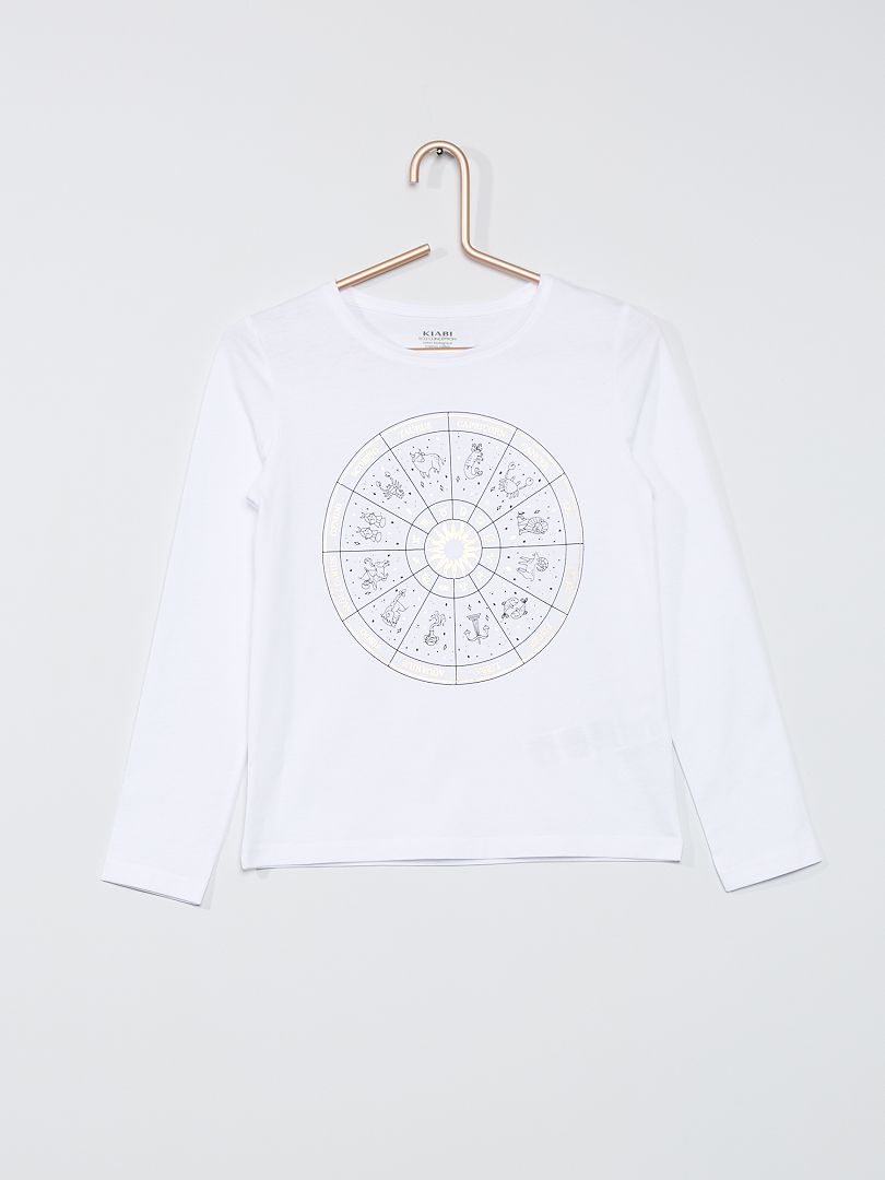 T-shirt 'zodiaque' blanc zodiaque - Kiabi