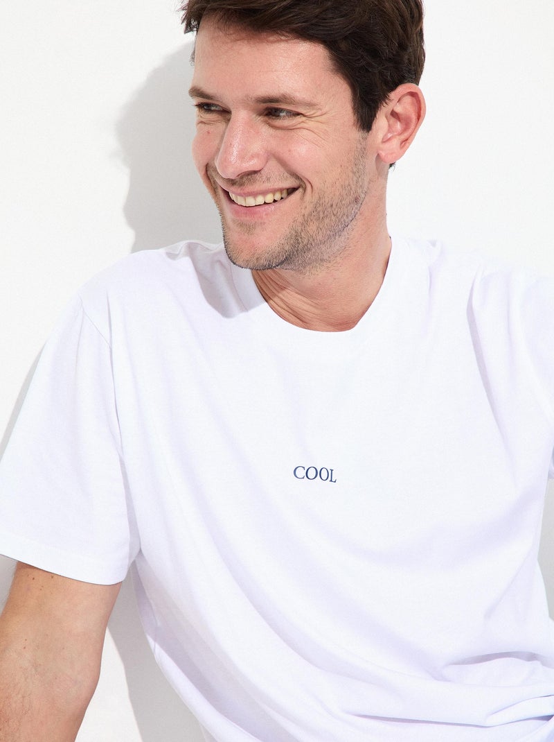 T-shirt, Coupe décontractée  MO Fashion Blanc - Kiabi