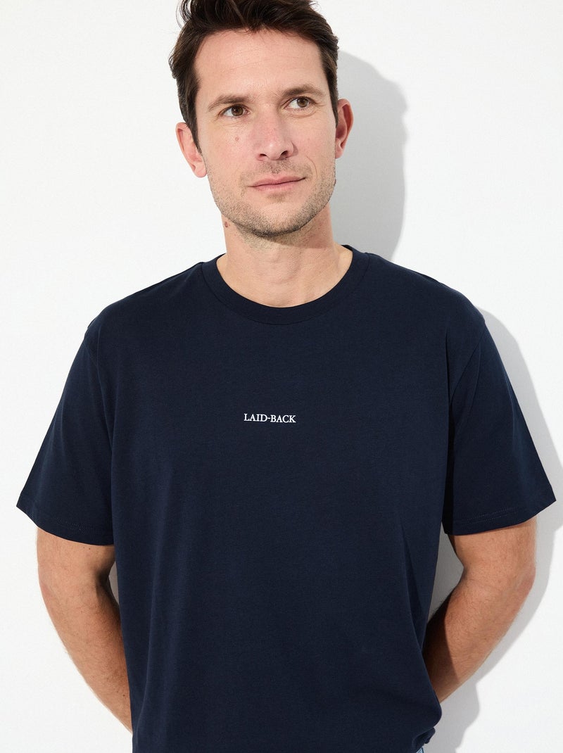 T-shirt, Coupe décontractée  MO Fashion Bleu - Kiabi