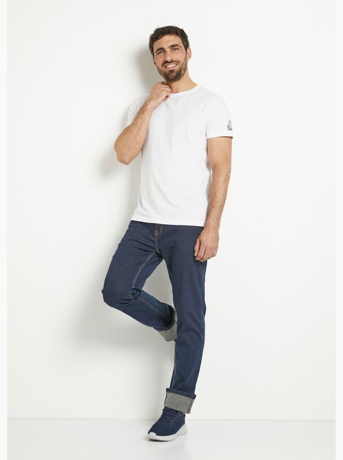 T-shirts avec col rond et logo épaule - Kiabi