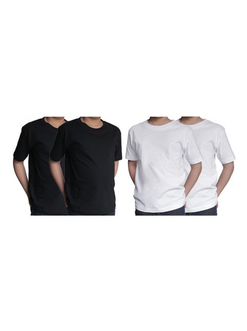 T shirts Enfant Lot de 4 Uni Ozabi Basic - Kiabi