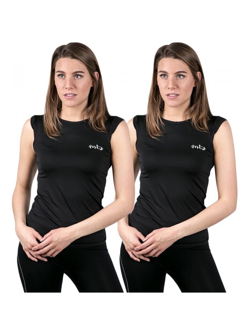 T shirts Femme Sport lot de 2 Noir - Kiabi