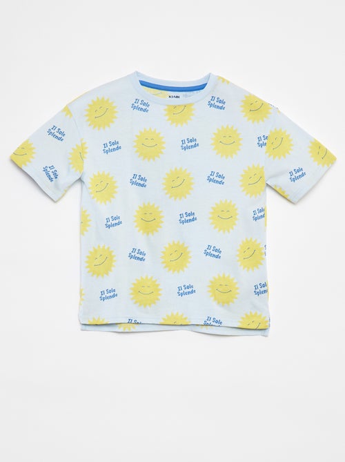 T-shirts loose imprimé manches courtes - Dos rallongé - Kiabi