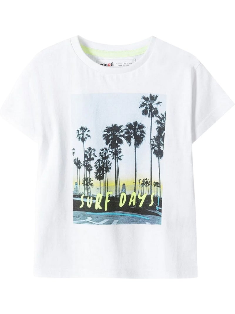 T-shirts manches courtes motif/style imprimé - minoti Blanc - Kiabi