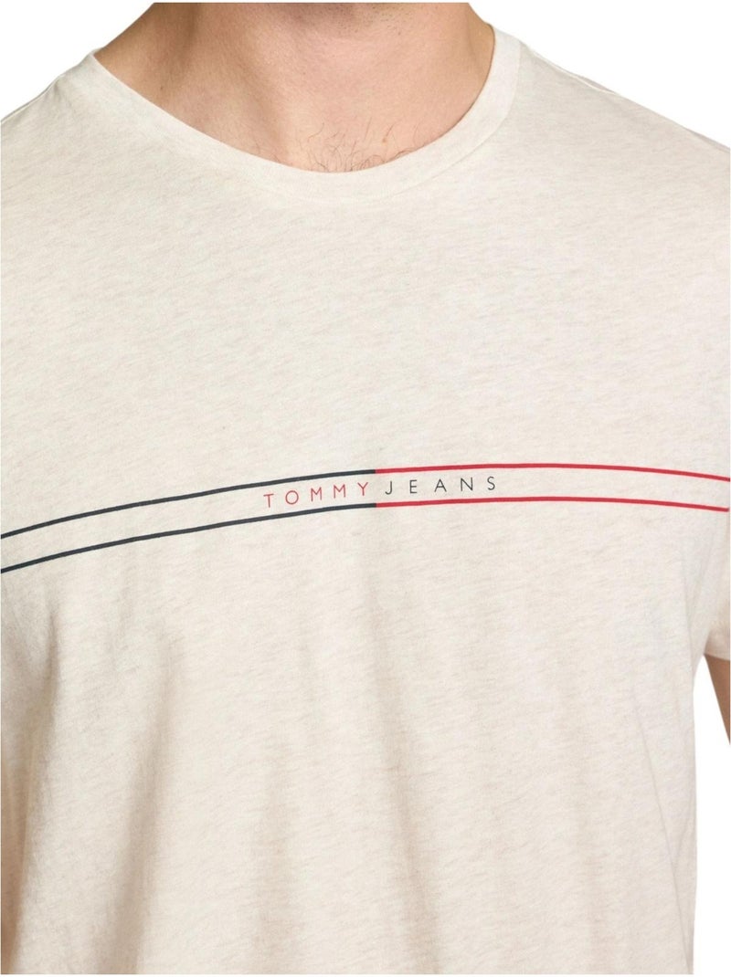 T-shirts motif/style uni - tommy hilfiger Beige - Kiabi